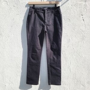 Lafayette 148 N.Y. black animal pattern cotton pants size 2